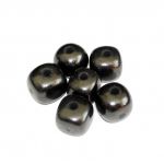  Shungite polished bead "Cube" 9 mm with hole, fig. - Shungite.com 