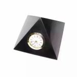  Polished Shungite pyramid 100 mm with clock, fig. - Shungite.com 