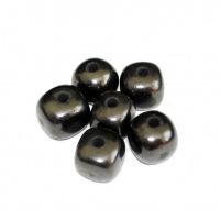  Shungite polished bead "Cube" 9 mm with hole, fig. - Shungite.com 