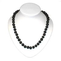  Shungite necklace 55 cm with silver glass beads, fig. - Shungite.com 