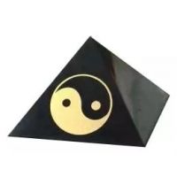  Polished Shungite pyramid 60 mm "Yin-Yang", fig. - Shungite.com 