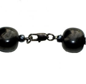  Shungite necklace "Tumbled Cube" with black glass beads, fig. - Shungite.com 