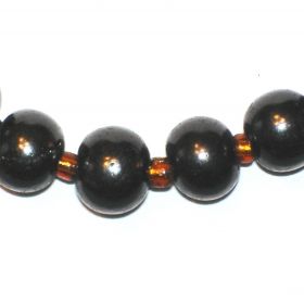  Shungite necklace 55 cm with gold glass beads, fig. - Shungite.com 