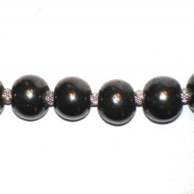  Shungite necklace 55 cm with silver glass beads, fig. - Shungite.com 