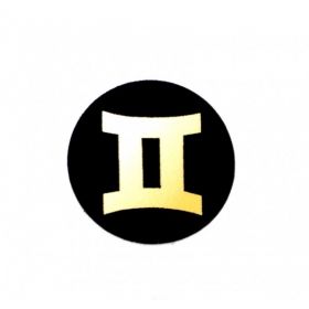  Shungite round plate for cell phone "GEMINI", fig. - Shungite.com 