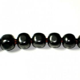  Shungite necklace "Tumbled Cube" with gold glass beads, fig. - Shungite.com 