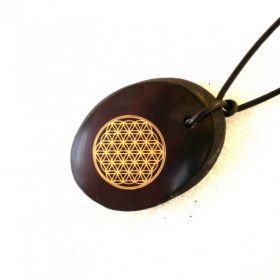  Oval Shungite pendant "Flower of life", fig. - Shungite.com 