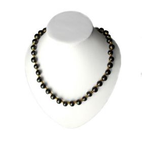  Shungite necklace 55 cm with "gold flower" beads, fig. - Shungite.com 