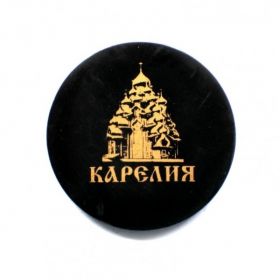  Shungite round plate with a magnet "Karelia", fig. - Shungite.com 
