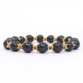  Shungite bracelet with an elastic band "Gold flower", fig. - Shungite.com 