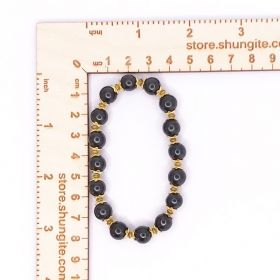  Shungite bracelet with an elastic band "Gold flower", fig. - Shungite.com 