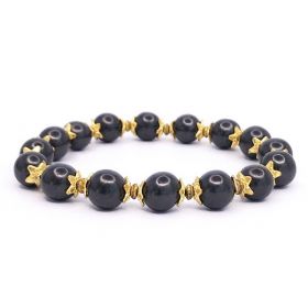  Shungite bracelet with an elastic band "Gold flower", fig. - Shungite.com 