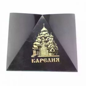 Polished Shungite pyramid "Karelia" 70 mm, fig. - Shungite.com 