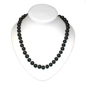  Shungite necklace 55 cm with silver glass beads, fig. - Shungite.com 