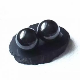  A set of 2 polished Shungite spheres on the rack, fig. - Shungite.com 